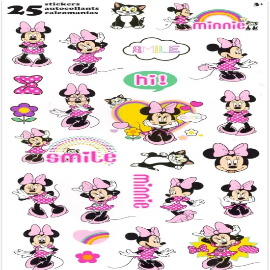 12 Pack Minnie Sticker Sheets for Kids {2}