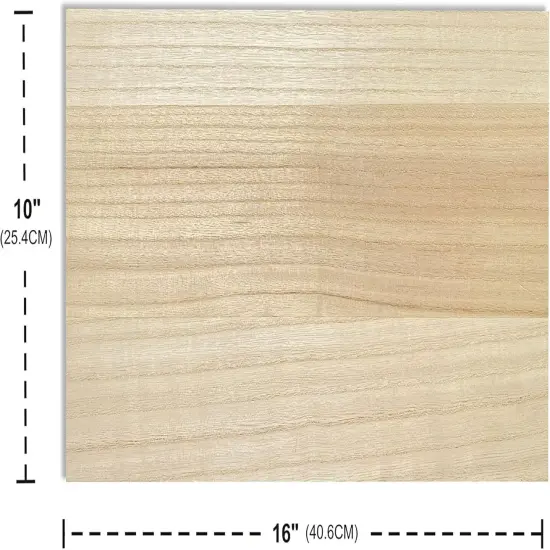 4 Pack Veneered MDF Double Sided Paulownia Wood,MDF Core,6.4mm 1/4th Inch, 10"x16" {2}