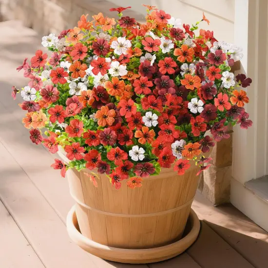 12 Bundles Silk Flowers Artificial Fall Flowers {1}