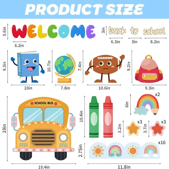 44 Pcs Welcome Back to School Bulletin Board Set {2}
