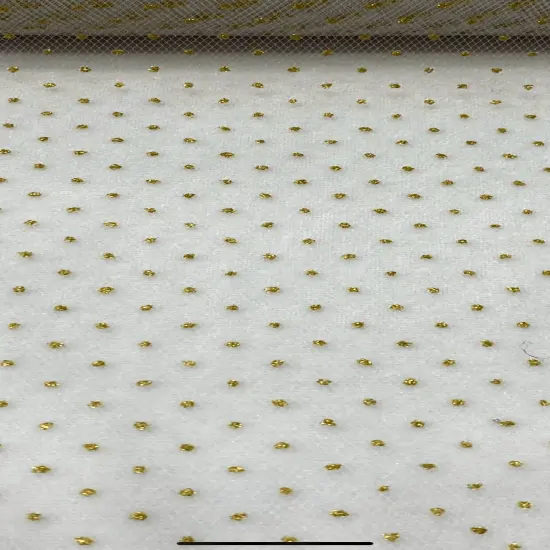 10 Yard Silver or Gold Sparkling Glitter Tulle Ribbon Roll for Party Wedding Decoration 6 inch Width {2}