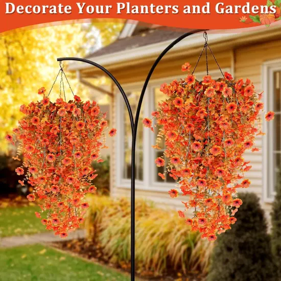 4 Pcs Artificial Hanging Fall Flowers Fake Mums for Outdoors {5}