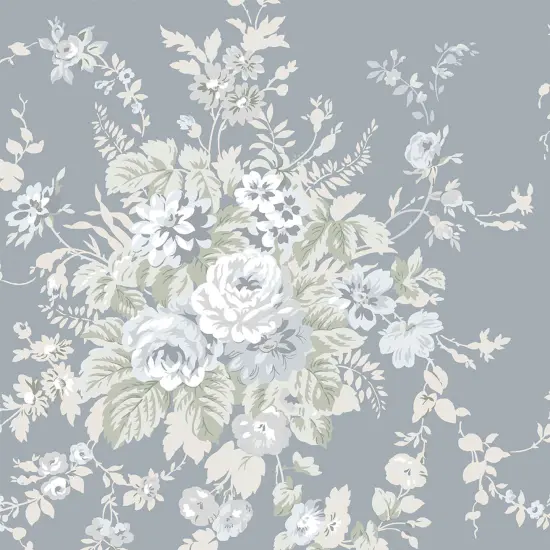 Rachel Ashwell Garden Floral Slate Gray Wallpaper {4}