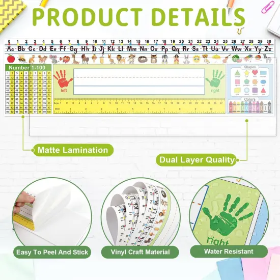 36 Pack Self Adhesive Name Tags for Classroom Alphabet Letters - Yellow {3}