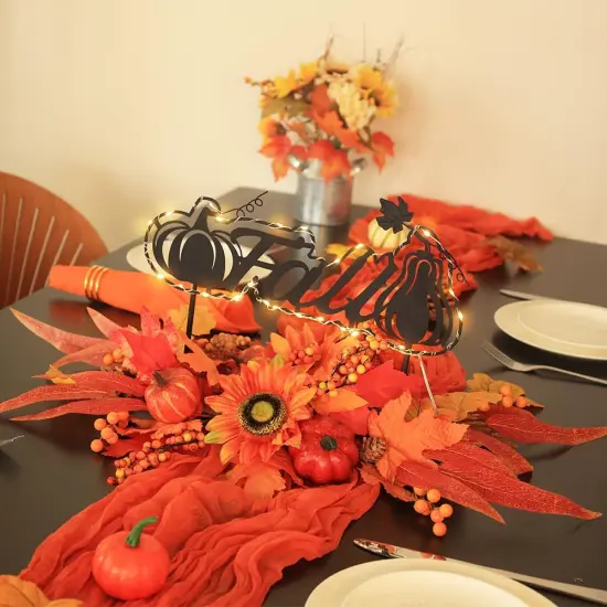 Fall Pumpkin Centerpiece Decoration {4}