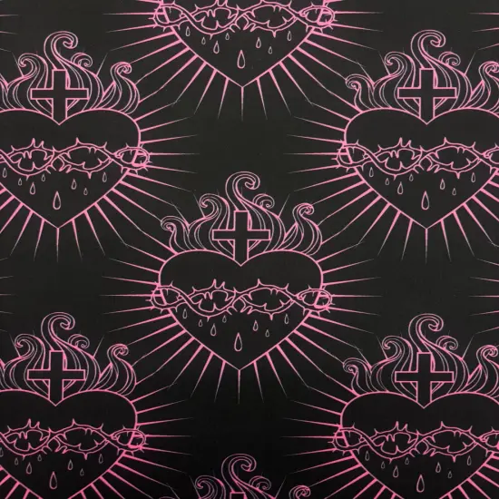 1 Yard Sacred Heart Stretch Spandex Fabric for Dancewear and Swimwear 58/60 Inches Wide {1}