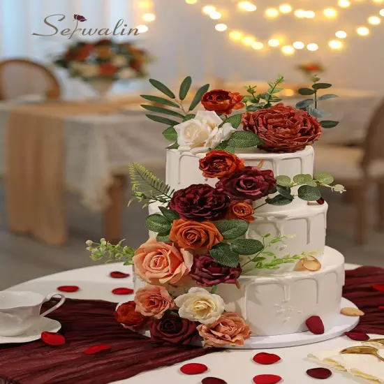 Artificial Orange Marigold Flowers - Fall {4}