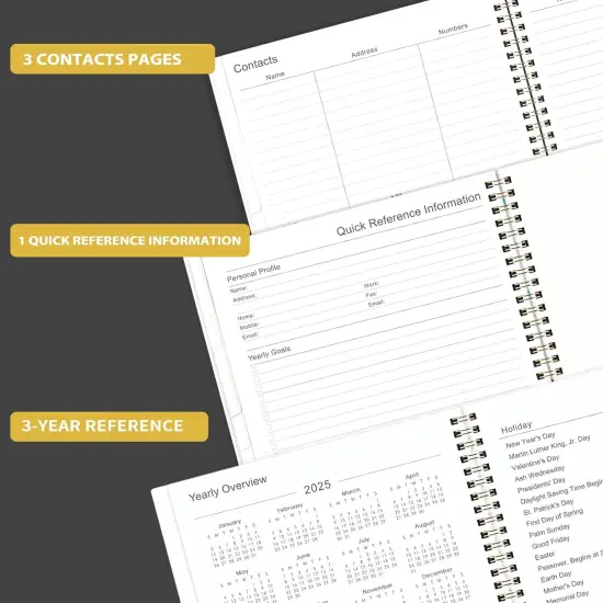 2025-2026 Academic Planner - 9"x11" - Black {5}