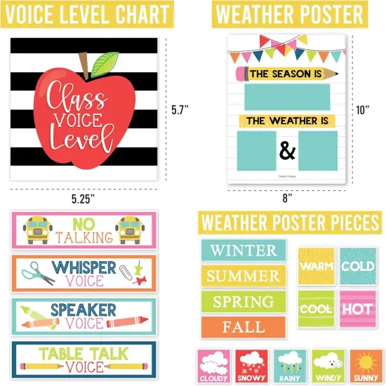Colorful Classroom Calendar Set Bulletin Board Sets For Teachers {5}