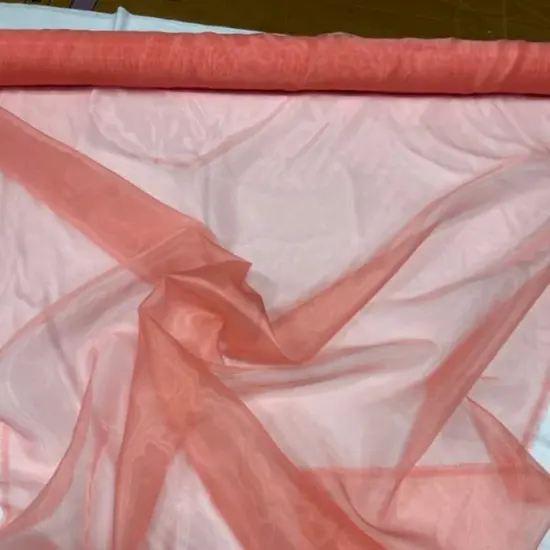 1 Yard Crinkle Organza Fabric Sheer Lightweight Polyester for Event and Home Decor Baby Blue {4}