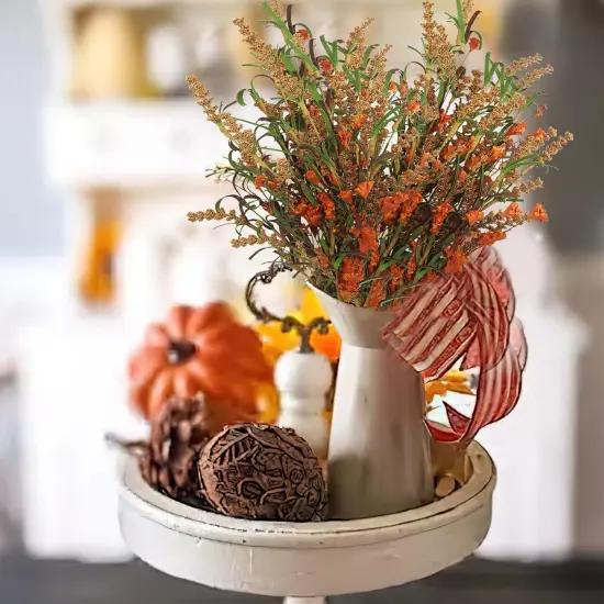 2 Pcs Artificial Fall Flowers for Decoration Bouquet {3}