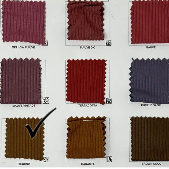 1 Yard 4x2 Brushed Rib Knit Solid Fabric Soft Lightweight Stretch Material for Clothing, 58&ndash;60 Inches width Thrush {1}