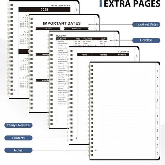 Teacher Planner 2025-2026 (6.3" x 8.5") - Black {5}
