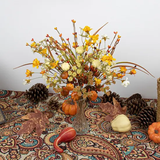 6 PCS - Autumn Flower Picks Pumpkin Sticks {2}