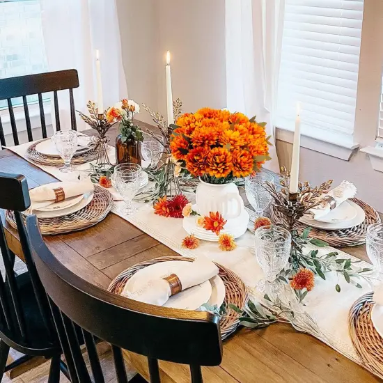 15 Pcs Mums Artificial Flowers Fake Mums Silk {5}