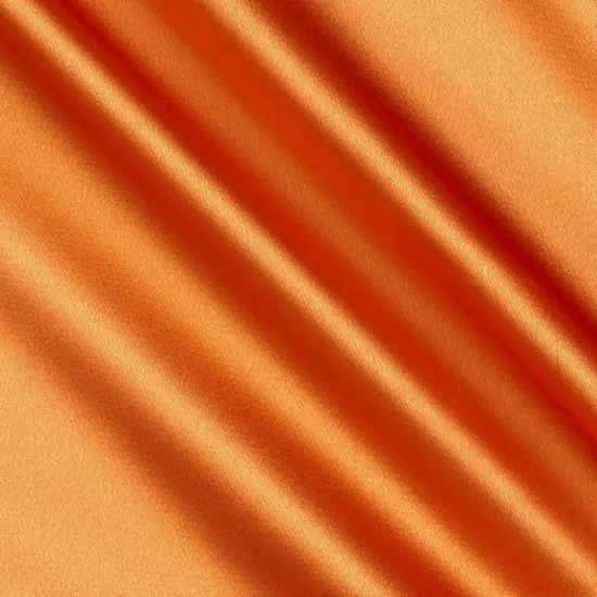 1 Yard Orange Satin Charmeuse Fabric, 60" Wide Polyester Material for Gowns, Decor & Costumes {1}