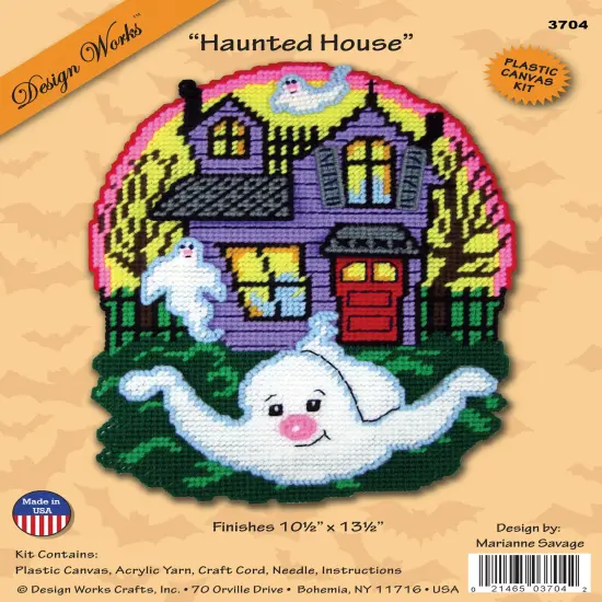 Design Works Plastic Canvas Wall Decor Kit-Haunted House {1}