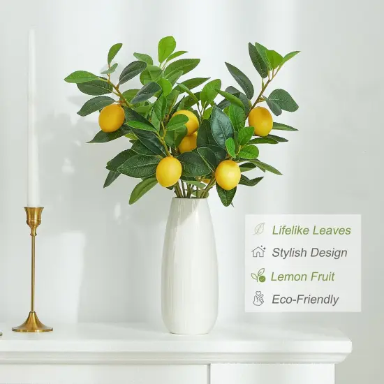3 Pcs Artificial Lemons Tree Branches {3}