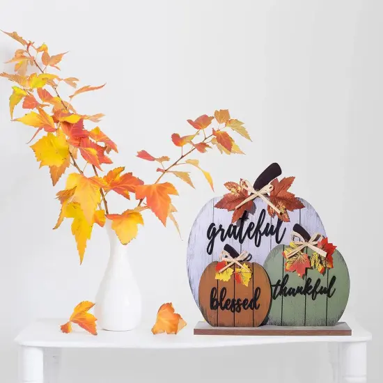 Pumpkin Tabletop Signs - Fall Decorations {4}
