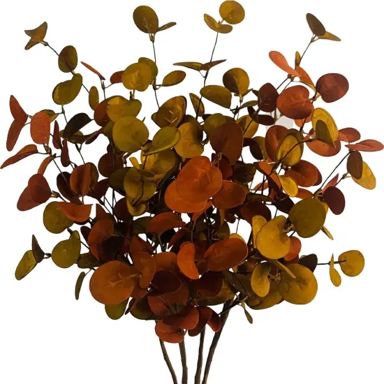4 Pcs Artificial Fall Eucalyptus Leaves {1}