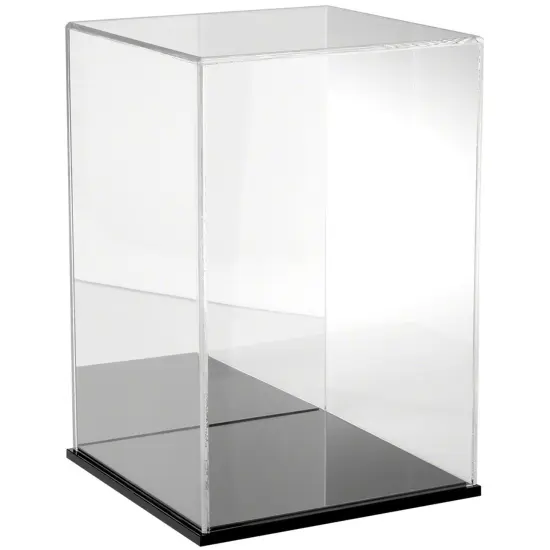 Plymor Clear Acrylic Display Case, 10" W x 10" D x 15" H Black (Mirrored) {1}