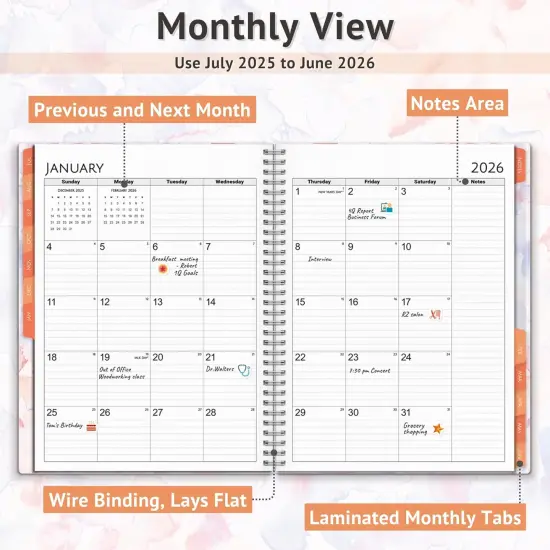 Academic Planner 2025-2026 - 8.5 x 11 (Watercolor) {3}