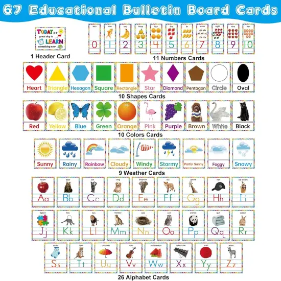 67 Pieces Alphabet and Number Bulletin Board Set {3}