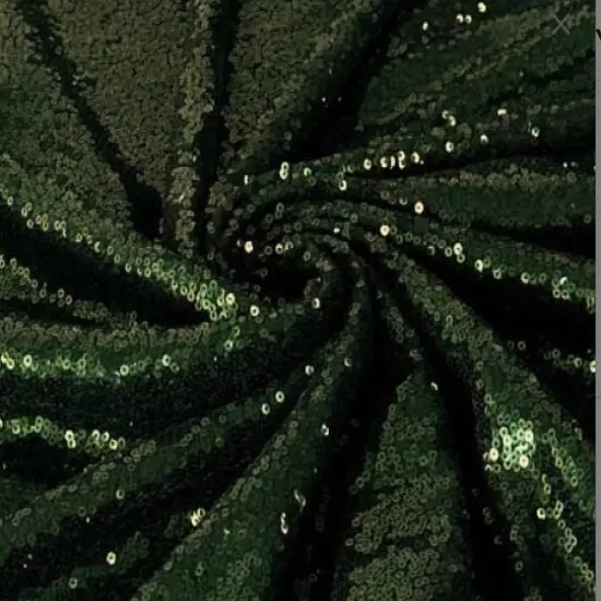 1 Yard Dark Emerald (Hunter) Green Glitz Sequin Fabric Sparkly Spangle Mesh for Costumes Decor Crafts 55 Inch Width {1}