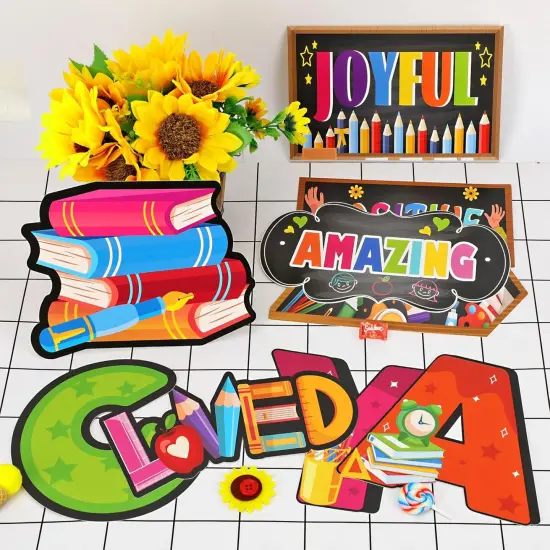 34pcs Chalkboard Affirmation Station Bulletin Board Set {4}