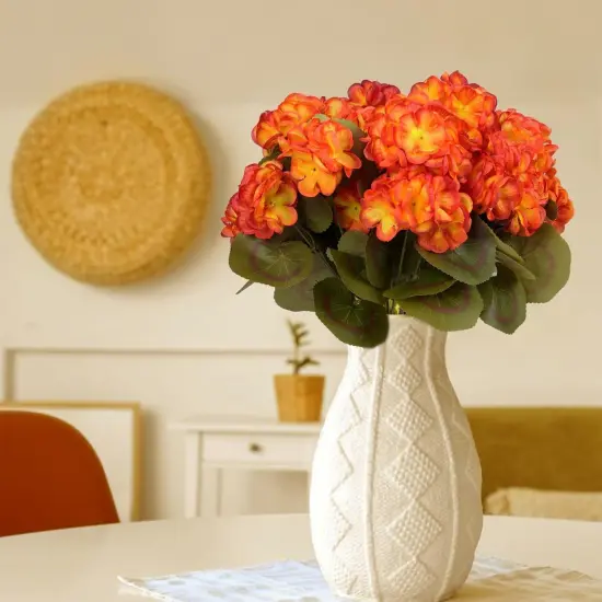 6 Bundles Geranium Artificial Fall Flowers {4}