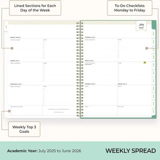 Academic Year Planner 2025-2026 - 8.5" x 11" (Palms) {4}