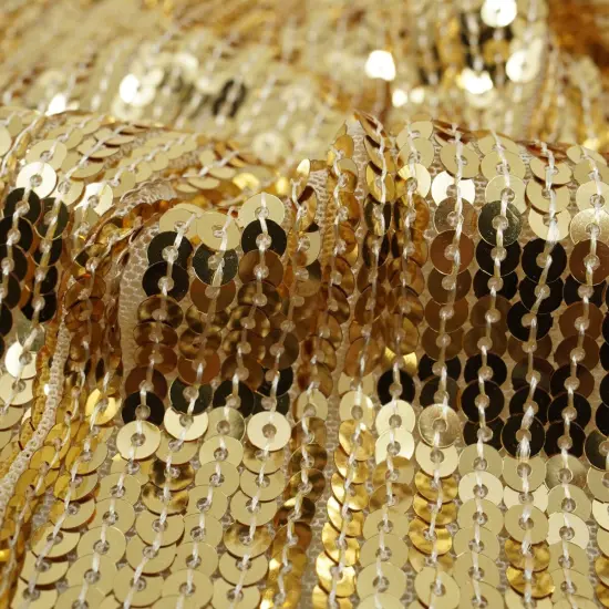 1 Yard Flounce Fringe Stretch Mesh Sequin Fabric Black {3}