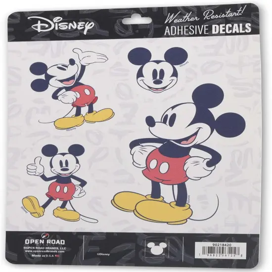 Disney Mickey Mouse Classic Adhesive Vinyl Decals - Fun Set of Mickey Mouse Stickers {2}