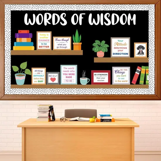 Motivational Bookshelf Bulletin Board Decorations {1}