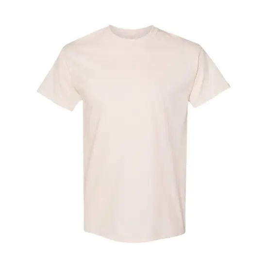 Classic Heavy Cotton T-Shirt for Adults Durable & Comfortable Natural {1}