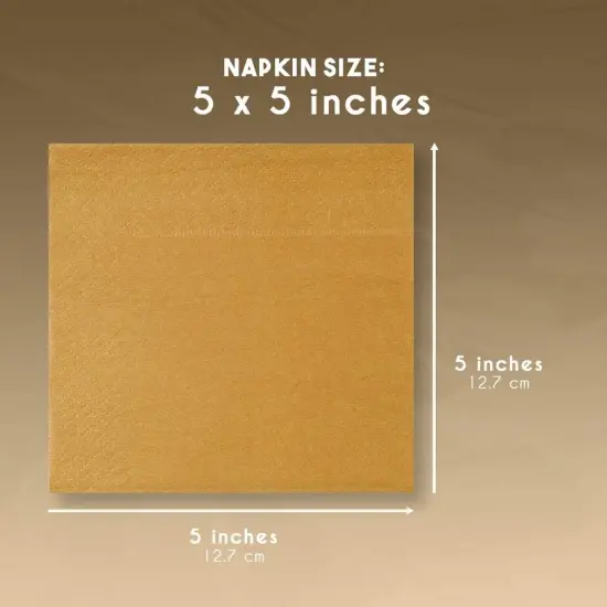 Cocktail Napkins, Mustard Yellow Paper Napkins (5 x 5 Inches, 200 Pack) {5}