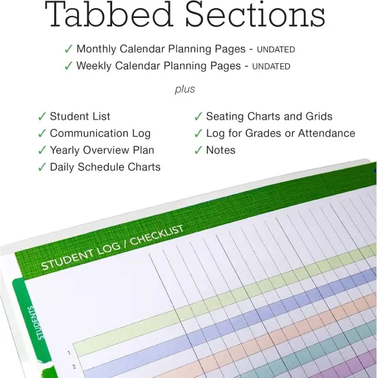 7 Periods Teacher Planner - 8.5x11 (Spring Floral) {5}