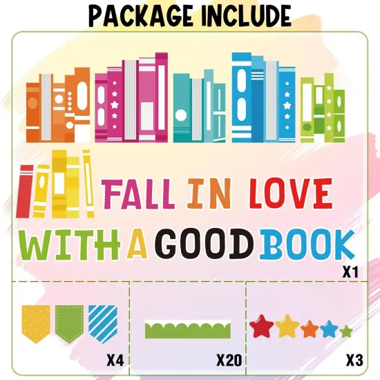 Back to School Reading Bulletin Board Decorations Set - Black {2}