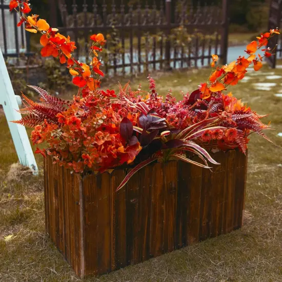 15 Bunches Artificial Fall Flowers Faux Fake {5}