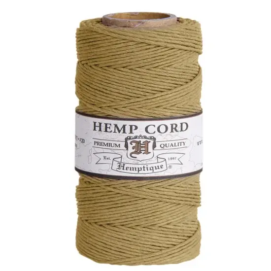 Hemptique 1mm #20 Hemp Cord Spools Jewelry Making Macrame Crochet Crafting Gift Wrapping Sand {1}