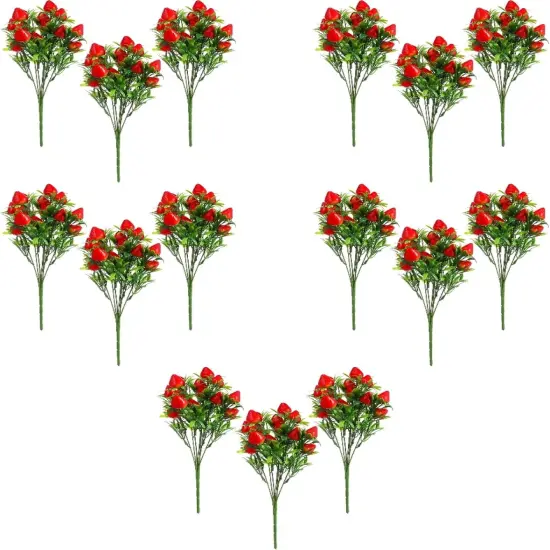 15pcs Artificial Strawberry Picks {1}