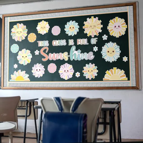 66 Pcs Summer Sunshine Bulletin Board Set {4}