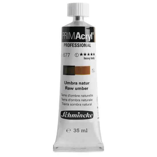 Schmincke Primacryl Professional Acrylic Paint - Raw Umber, 35 ml Tube {1}
