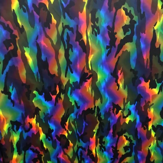 1 Yard Colorful Rainbow Camouflage Print Stretch Fabric for Costumes Swimwear Dancewear and Performance Apparel 58"/60" Width {3}