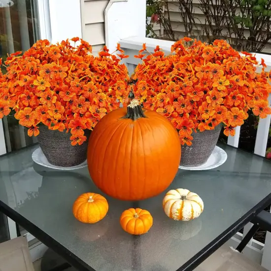 16 Bundles Artificial Fall Flowers {4}