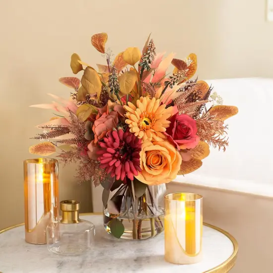 Artificial Fall Flowers Bouquet for Decoration {2}