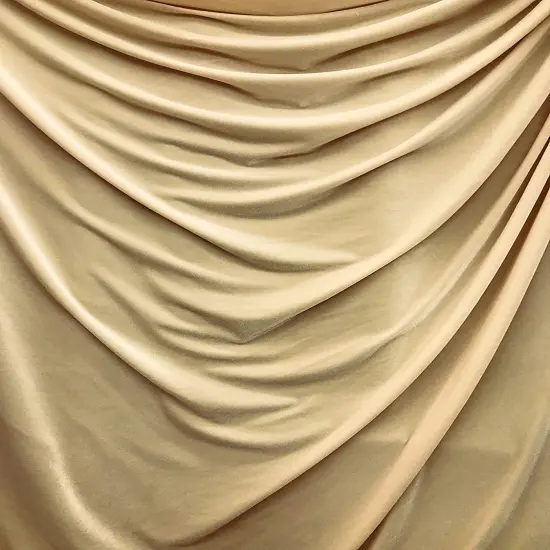 1 Yard Stretch Velvet Fabric Medium Weight Soft Sheen 4-Way Stretch 58/60" Width Champagne {1}