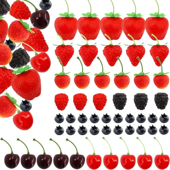 52 PCS Artificial Fake Fruit - Mixed Berries {1}