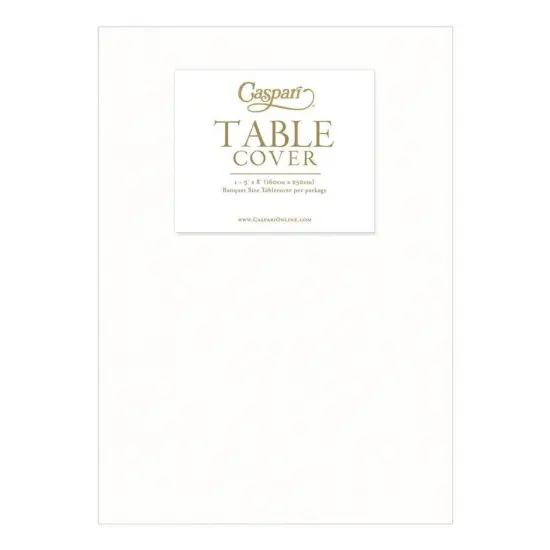 WHITE PAPER LINEN LIKE TABLE COVER {2}