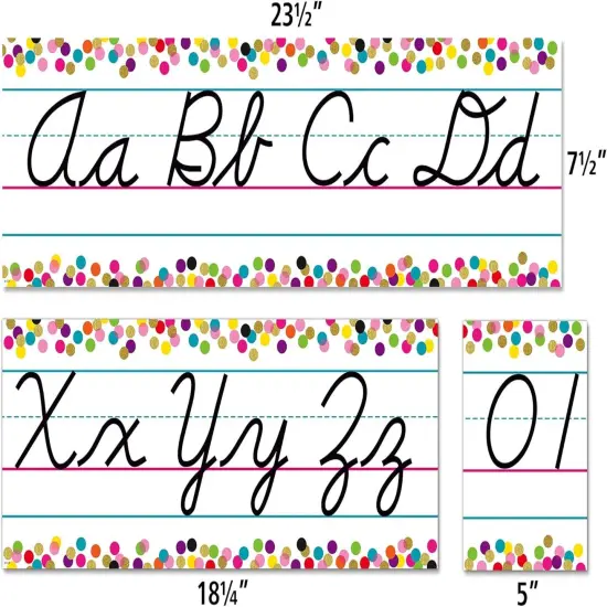 Confetti Cursive Writing Bulletin Board (TCR8764) {2}